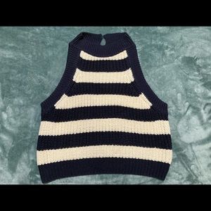 Crocheted Striped Halter top